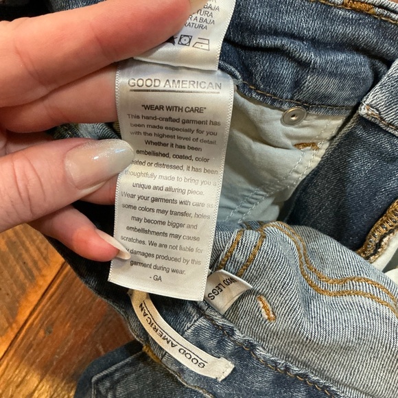 Good American Good Legs Distressed Skinny Jeans Women’s Size 6 / 28 Blue625 - Picture 8 of 8